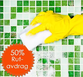 halva priset på arbetskostnaden med rut